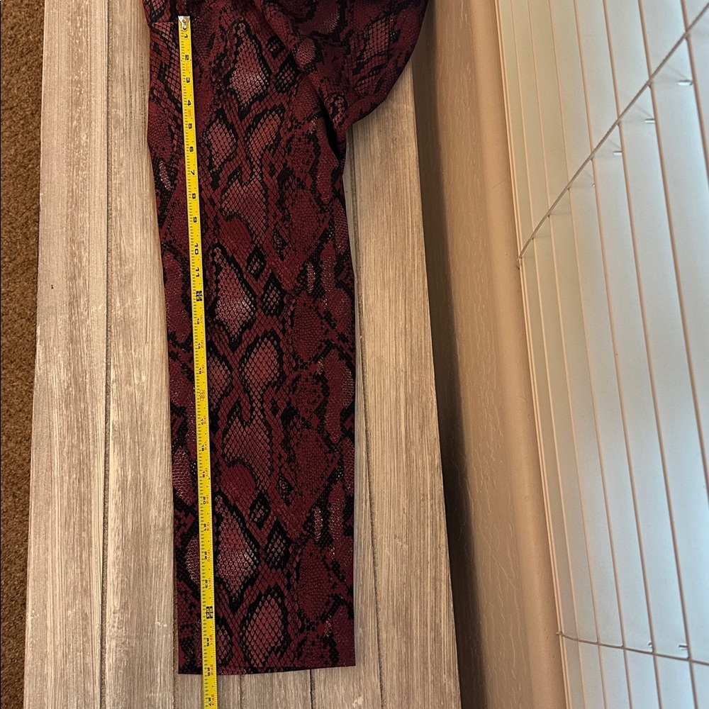 NWT L’Agence Red Snake Print High Waist Trousers | Ludivine Pants Size 2 - Picture 11 of 12